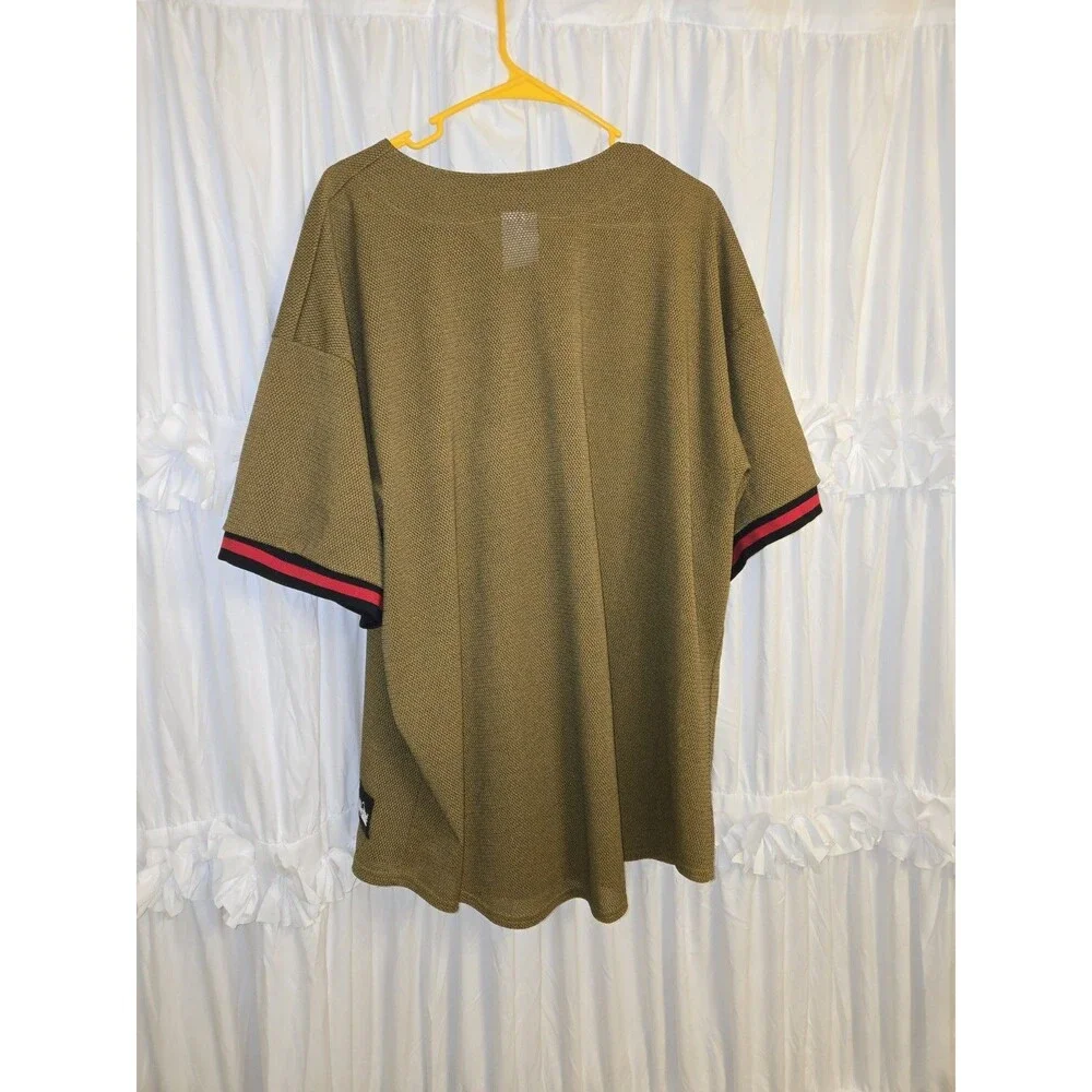 Vintage Majestic Athletic Atlanta Braves Baseball Jersey Gold Mesh XXL Men USA